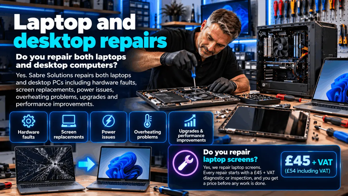 Laptop and computer repairs in Ashford, Kent