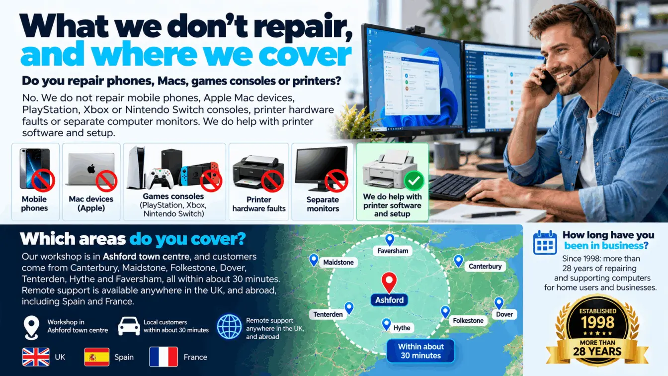 Computer support across Kent