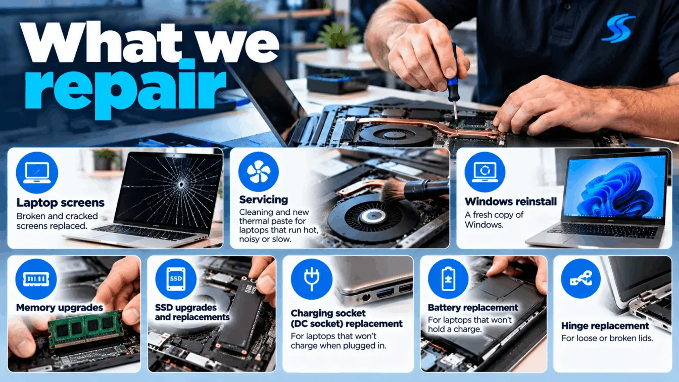Laptop repairs in Ashford, Kent